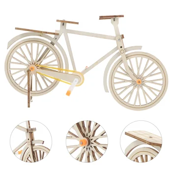 1 комплект самосборной модели велосипеда, деревянная статуэтка велосипеда, аксессуар для модели велосипеда 
