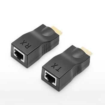 1 Пара RJ45 4K HDMI-совместимый Удлинитель Длиной до 30 м По сети CAT5e Cat6 Ethernet LAN для HDTV HDPC DVD PS3 STB