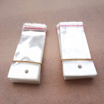 12x5.5cm 100Pcs упаковка мелких Ювелирных Изделий и Дисплей Прозрачные Пластиковые Пакеты OPP Для Прозрачной Упаковки Sacolas Plasticas Пластиковый Пакет