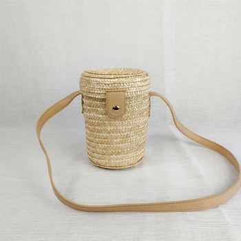 2021 новая модная соломенная сумка из пшеничной соломы на одно плечо, плетеная сумка из садовой соломы, сумка для отдыха