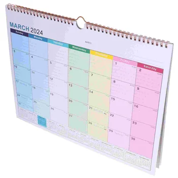 2024 -2025 Календарь Настенных Назначений, Висящие В Комнате Календари, Прочная Бумага для Ежедневного Использования в Офисе, Отмечающая Ежемесячно