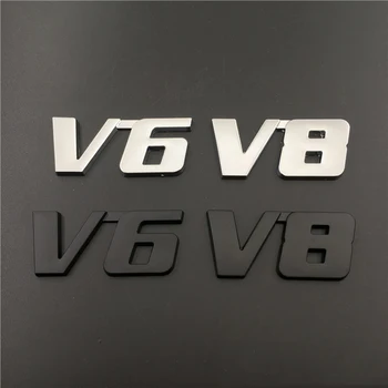 3D Металлические Буквы Логотипа V6 V8 Эмблема Автомобильного Крыла Значок Багажника Наклейка Для Toyota 4runner Tundra Land Cruiser V6 V8 Аксессуары Для Наклеек