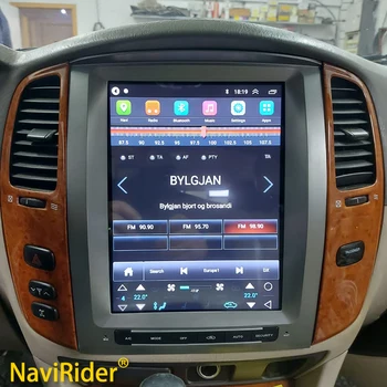 8 + 256G Android Мультимедийный Видеоплеер Для Toyota Land Cruiser 100 LC100 Для Lexus LX470 2002-2007 Tesla Экран GPS Радио Стерео