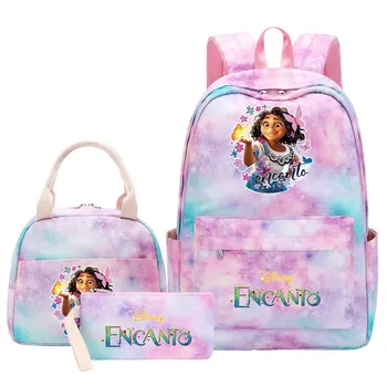  Encanto Детские сумки для ланча с ручкой для девочек, сумки для книг Rainbow Galaxy, 3шт, женские школьные сумки для подростков, дорожный рюкзак для ноутбука