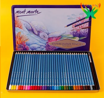 Mont Mart Цветной карандаш для рисования от руки студент 36 цветов водорастворимый/маслянистый цветной карандаш для рисования от руки железная коробка подарочная коробка художественный костюм