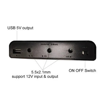 USB 5V 2A для Dc 12V 10A Выход 6x18650 Аккумуляторов DIY Power Bank Box Зарядное Устройство для Wi-Fi Маршрутизатора Светодиодный Светильник Камеры Безопасности