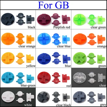 YuXi 15 цветов пластиковых кнопок A-B D-Pad для Gameboy Classic для клавиатуры GB GBO DMG