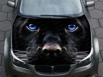 Автомобильные наклейки с изображением пантеры, графическая виниловая наклейка с рисунком капота, наклейка на упаковку, изготовленная на заказ, двигатель 
