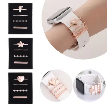Брошь-бабочка с бриллиантом для ремешка Apple Watch, декоративное кольцо, подвески на запястье, ремешок для часов, украшение для ремешка Apple Watch