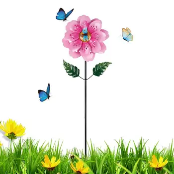 Ветряная мельница в виде цветка персика со стрекозой, легкая ветряная мельница, Эстетичные вертушки, декоративные украшения, украшение дома и сада.