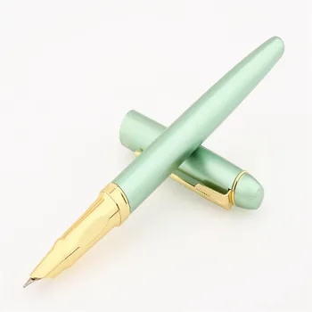 Высококачественный металл для финансового офиса для студентов 7035, зеленые чернила для перьевой ручки с тонким пером, школьные принадлежности