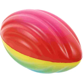 Губчатый Эластичный Мяч Rainbow Rugby Спортивная Игрушка Для Игр На Открытом Воздухе Squeeze Stress Mini