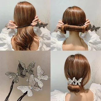 Женские ленты для волос с бабочками Для Корейских девушек, Повязка на голову для волос, держатель для Конского хвоста, Аксессуары для волос, Головной Убор