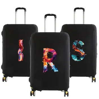 Защитный чехол для багажа 18-28 дюймов Fashion Paint с рисунком серии 26 букв, эластичные мешки для пыли, дорожные аксессуары
