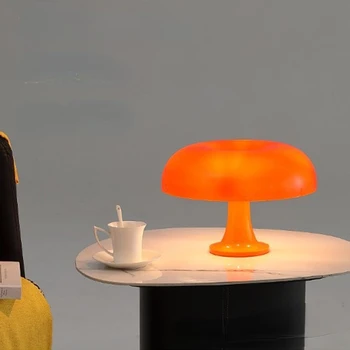 Итальянская дизайнерская светодиодная настольная лампа в виде гриба для прикроватной тумбочки в спальне отеля, украшения гостиной, Современные минималистичные настольные лампы