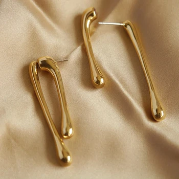 Модные геометрические серьги-капли для женщин, хит продаж, свадебные серьги золотого цвета, ювелирные украшения, подарки