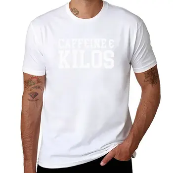 Новая футболка Caffeine & Kilos, графическая футболка, пустые футболки, короткие футболки, мужские футболки