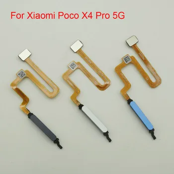 Оригинал для Xiaomi Poco X4 Pro Кнопка питания 5G Датчик отпечатков пальцев Touch ID Клавиша Возврата домой Кнопка Меню Гибкий кабель