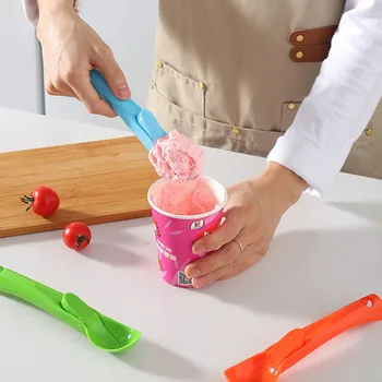 Пластиковые ложечки для мороженого, теста для замороженного йогурта, ложечка для фруктового пюре, Шариковая машина, Аксессуары для бара, Кухонные гаджеты