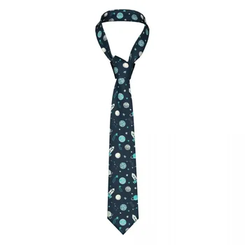 Повседневный узкий галстук Arrowhead Space Rocket Star Planet Probe, тонкий галстук для мужчин, мужские аксессуары, простота для вечернего официального галстука