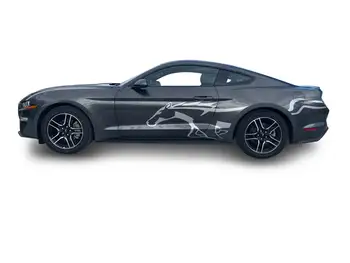 Подходит для Ford Mustang с боковой графикой Freedom, виниловые автомобильные нашивки, наклейки 3M 2015-2022