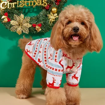 Рождественская одежда для собак, зимняя теплая одежда для домашних животных для маленьких средних собак, Лося, Санта-Клауса, собаки, кошки, пальто, толстовки, Рождественские костюмы для собак