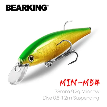 Розничная рыболовная снасть новой модели Bearking perfect action minnow, 78 мм / 9,2 г, подвесная приманка для погружения 0,8-1,2 м, 5 цветов на выбор