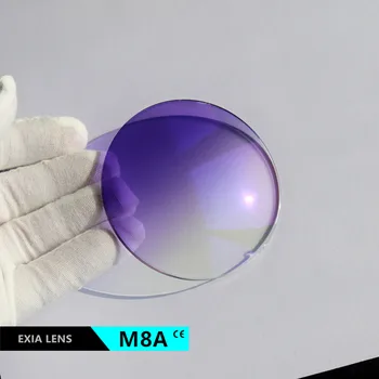 Солнцезащитные очки EXIA M8A с линзой 1.61 MR-8 UV400 градиентного фиолетового цвета SHMC с антибликовым покрытием Подходят для очков без оправы Базовая кривая 3