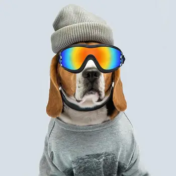 Солнцезащитные очки для домашних собак с регулируемым ремешком, уличные очки для собак среднего размера, очки с защитой от ультрафиолета, товары для домашних животных