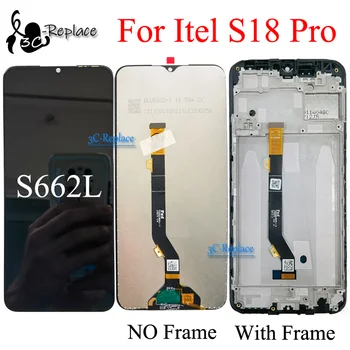 Черный 6,6-дюймовый для Itel S18 Pro S662L ЖК-дисплей с сенсорным экраном, дигитайзер, замена панели в сборе /с рамкой
