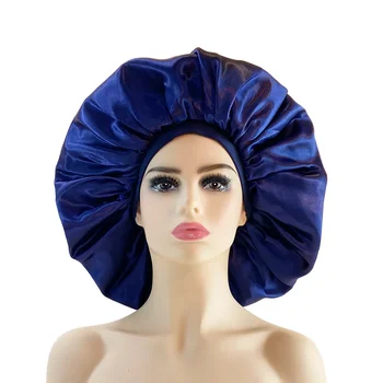 Шелковая спальная шапочка большого размера, ночная шапочка, головной убор, чепец, атласная шапочка Cheveux Nuit для ухода за вьющимися волосами, Дизайнерская женская косметика