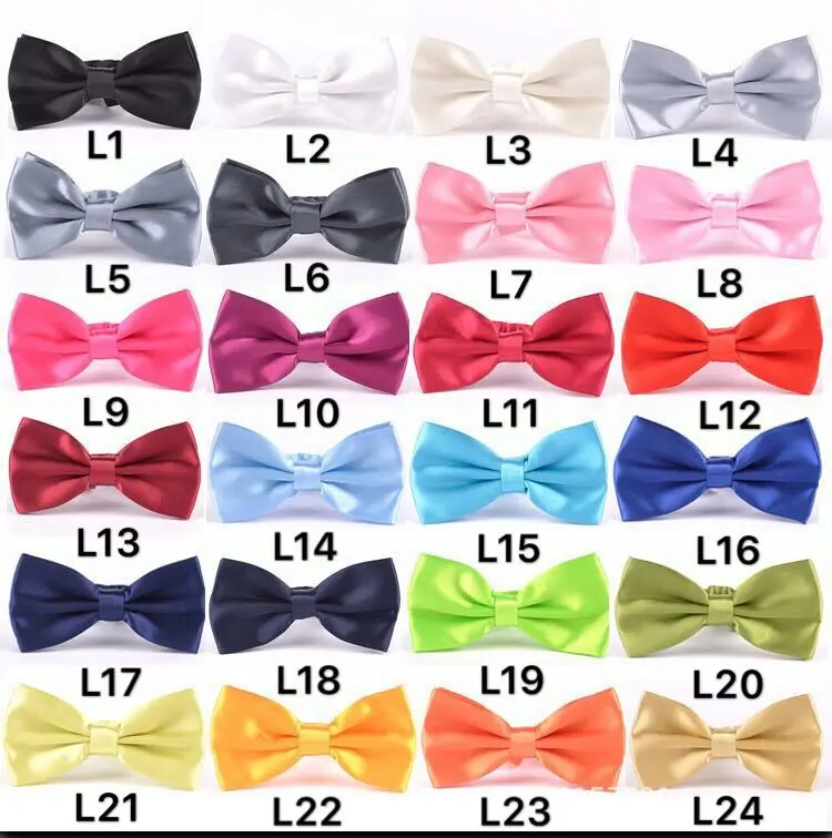 1000 шт./лот мужской однотонный галстук-бабочка ярких цветов/мужской смокинг, галстуки для вечеринок, галстук-бабочка Изображение 0