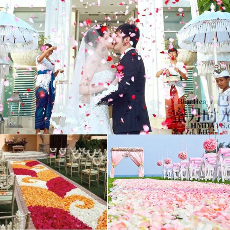1000 шт. разноцветных искусственных лепестков свадебных роз Petalas Аксессуары для шелковых цветов Изображение 3