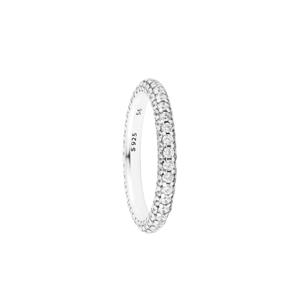 2023 Новое серебро 925 пробы, однорядное кольцо с вечным покрытием, свадебные оригинальные кольца для женщин, ювелирные изделия Bague Femme, Бесплатная доставка Изображение 0
