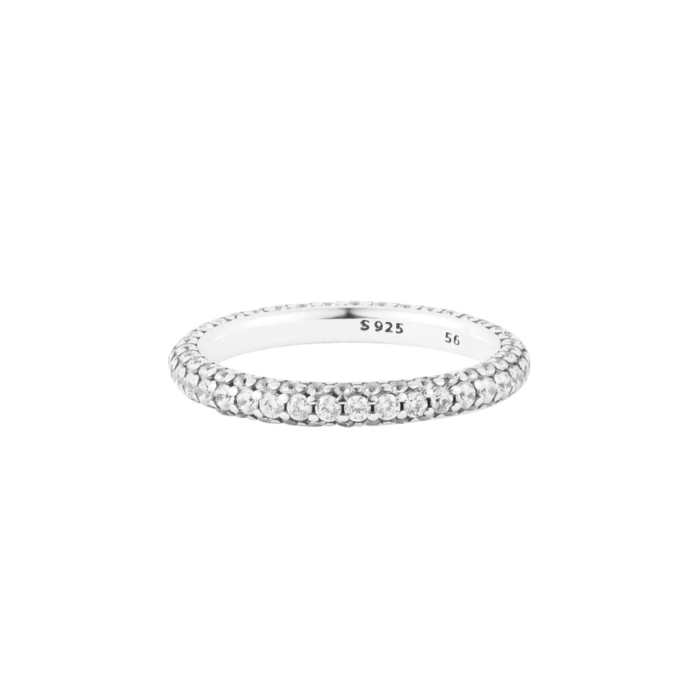 2023 Новое серебро 925 пробы, однорядное кольцо с вечным покрытием, свадебные оригинальные кольца для женщин, ювелирные изделия Bague Femme, Бесплатная доставка Изображение 1