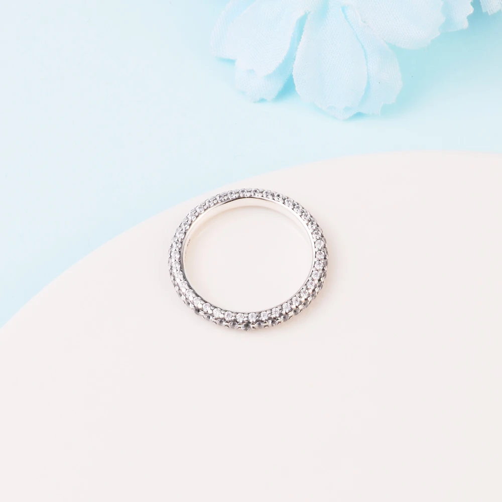 2023 Новое серебро 925 пробы, однорядное кольцо с вечным покрытием, свадебные оригинальные кольца для женщин, ювелирные изделия Bague Femme, Бесплатная доставка Изображение 3