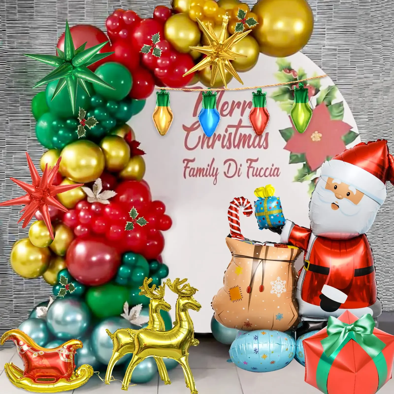 3ШТ Мультяшная алюминиевая пленка воздушный шар для украшения вечеринки Рождественские украшения Санта-Клауса Рождественский Воздушный шар Изображение 1