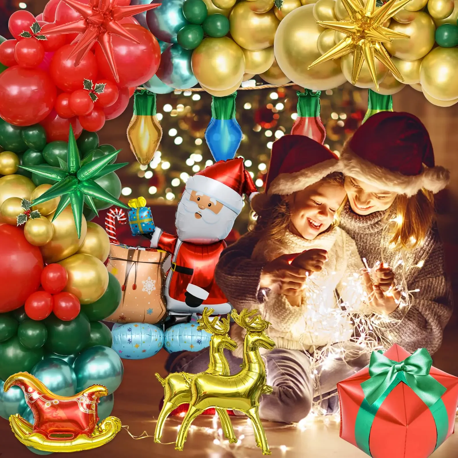 3ШТ Мультяшная алюминиевая пленка воздушный шар для украшения вечеринки Рождественские украшения Санта-Клауса Рождественский Воздушный шар Изображение 3