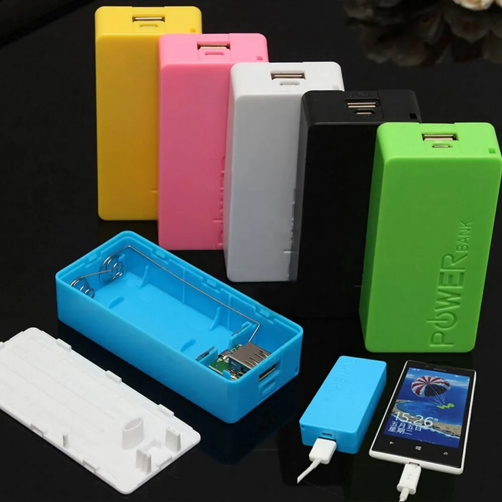 5600mAh 2x18650 USB Power Bank Чехол для зарядного устройства DIY Box для iPhone для смартфона MP3 Электронная Зарядка мобильного телефона Изображение 0