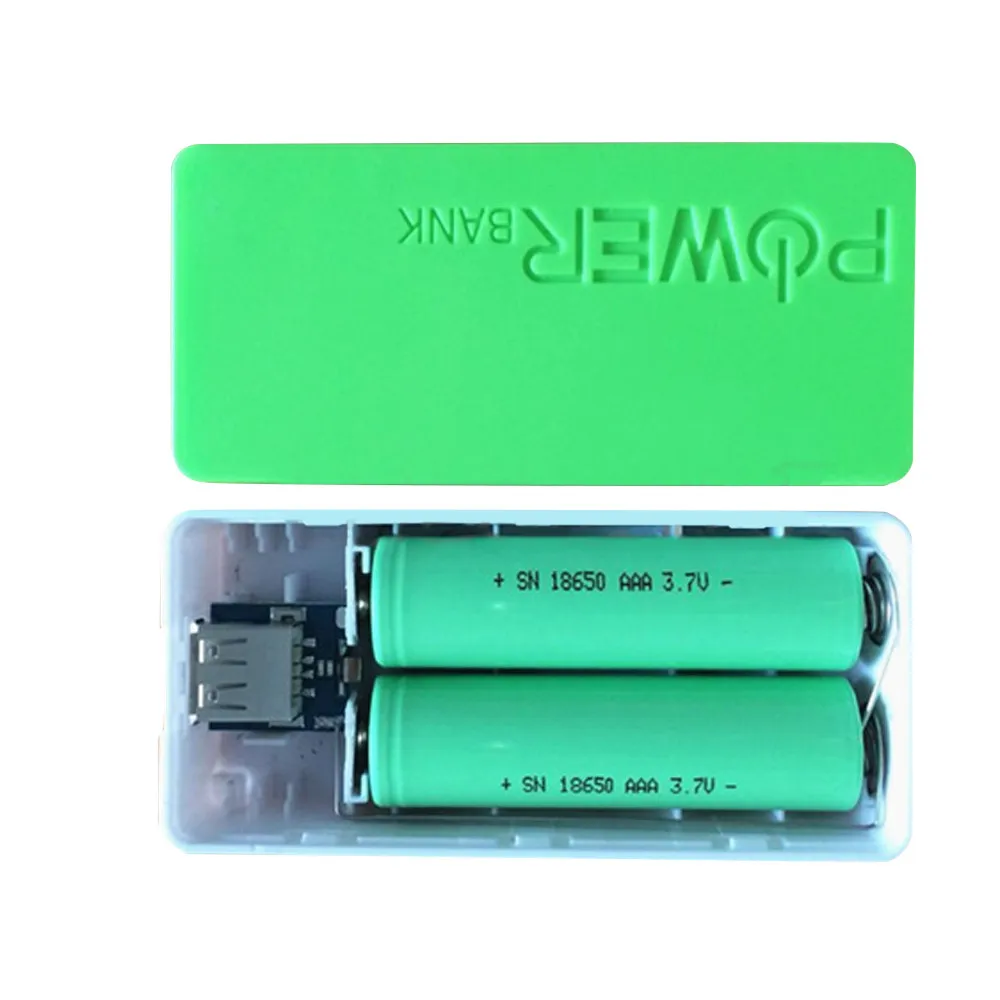 5600mAh 2x18650 USB Power Bank Чехол для зарядного устройства DIY Box для iPhone для смартфона MP3 Электронная Зарядка мобильного телефона Изображение 3
