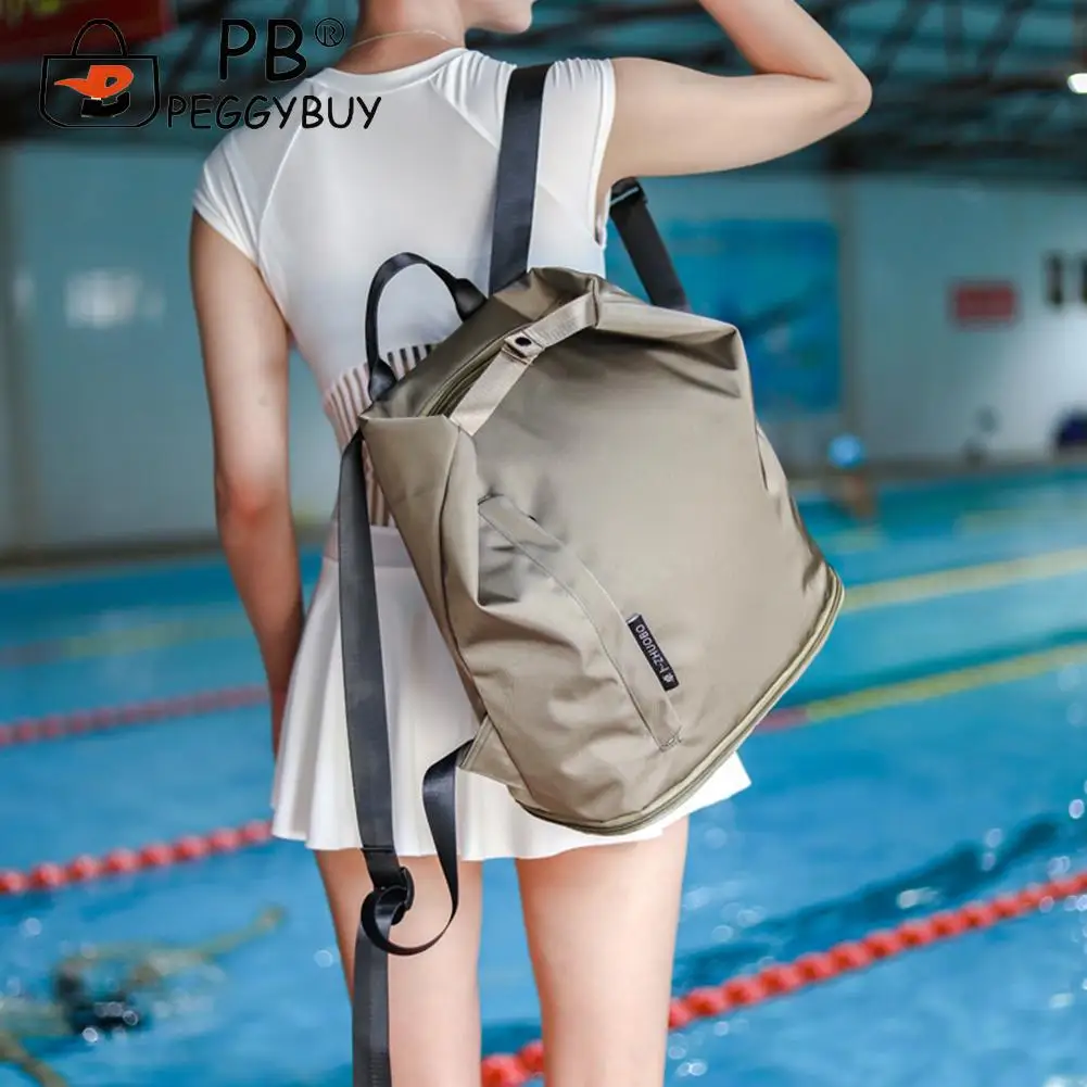 Рюкзак для спортзала унисекс с отделением для обуви, портативный рюкзак из легкой водонепроницаемой ткани Оксфорд для занятий фитнесом, спортом, йогой. Изображение 2