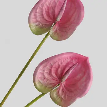 1 Ветка искусственного цветка, Причудливая Красивая Ветка искусственного цветка антуриума, имитирующий цветок для 3D-печати, для гостиной