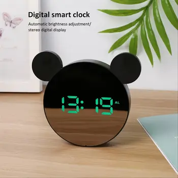 1 Комплект Мини-мыши Электронные Подарочные Часы Прикроватное Украшение Поставляется с USB-кабелем Для зарядки, Цифровым Будильником с Повтором, Светодиодными часами