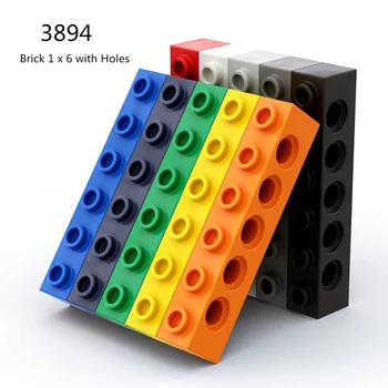 1 Шт. Строительные блоки 3894 Brick 1x6 с отверстиями Коллекции модульных игрушек GBC для высокотехнологичного MOC-набора