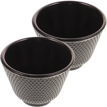 2 шт Чугунная Чайная чашка Керамические Подставки Чайная посуда в японском стиле Креативное Ретро