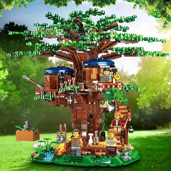 2022 В наличии 1013 + шт Идеи для дома и дерева MOC 33111, Совместимые строительные блоки, кирпичи, 21318 игрушек для мальчиков, подарки для детей