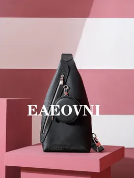 2024 Высококачественная роскошная кожаная сумка, модный женский рюкзак с цепочкой на шнурке, дизайнерская брендовая сумка через плечо