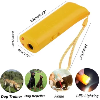 3 Флэш-устройства Против лая С Репеллентом Для Собак На Открытом Воздухе При Обучении Лаю Ультразвуковое 1 Лампа Для домашних Животных