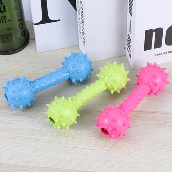 3 Шт Гантели Игрушка для укуса собаки, игрушки для чистки зубов в форме колючей гантели