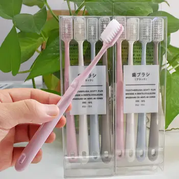 4шт удобная ручка продолжительное стоматологические услуги Экстра мягкие щетинки ручной зубные щетки зубные щетки аксессуары для ванной комнаты